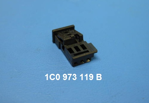 1C0973119B - Корпус плоского разъема 3 pin 1C0973119B - Корпус плоского разъема 3 pin