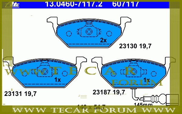 1J0698151E - Колодки тормозные передние (с датч износа) 1J0698151E - Колодки тормозные передние (с датч износа)