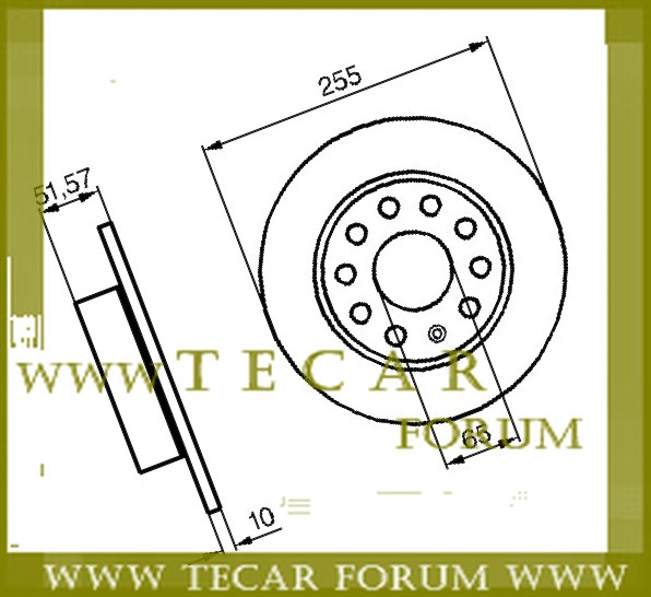 1K0615601K - Диск тормозной задний 253x10mm 5/112 1K0615601K - Диск тормозной задний 253x10mm 5/112