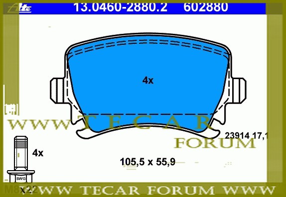 1K0698451G - Колодки тормозные задние комплект 1K0698451G - Колодки тормозные задние комплект