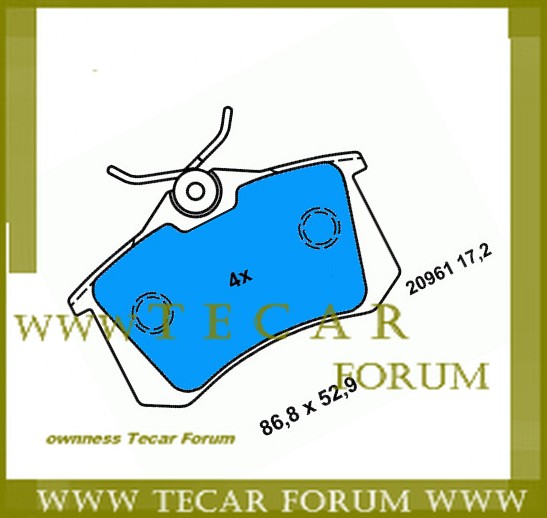 3B0698451A - Колодки тормозные задние комплект 3B0698451A - Колодки тормозные задние комплект